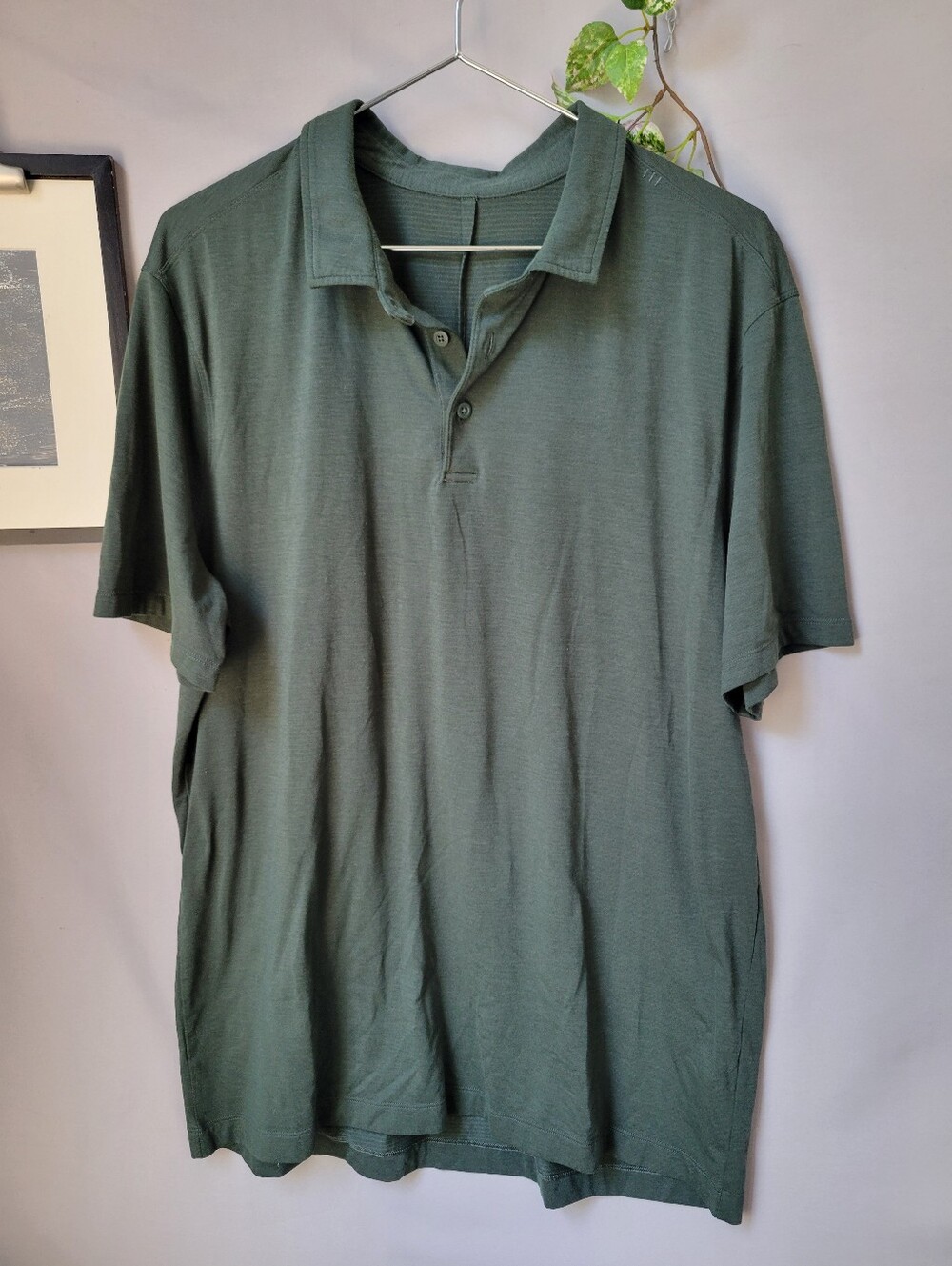 Lululemon Evolution Short Sleeve Polo Shirt Smoked Spruce XL